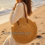 کیف گرد دسته چرم