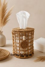 جای دستمال استوانه طرح چهار خونه