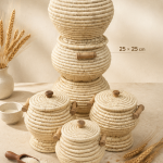 جا برنجی خمره ای حصیری