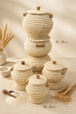 جا برنجی خمره ای حصیری
